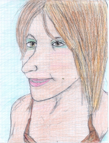 Drawing of Kristi by Christopher Stanton