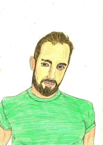 Drawing of actor Ivan Djurovic by Christopher Stanton