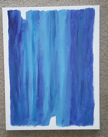 Blue abstract acrylic painting by Christopher Stanton