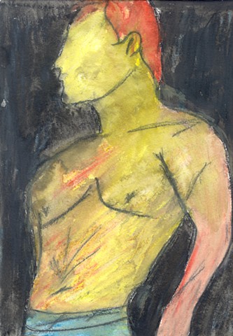 Drawing of a shirtless man by Christopher Stanton