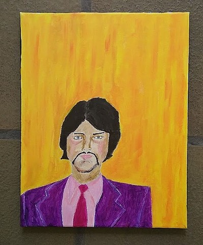 Portrait painting of a Mexican American man by Christopher Stanton 