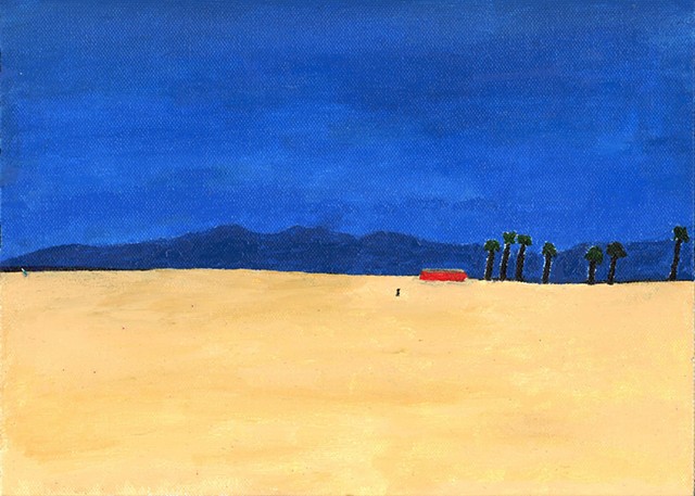 Acrylic painting of Dogtown Beach in Venice, CA by Christopher Stanton