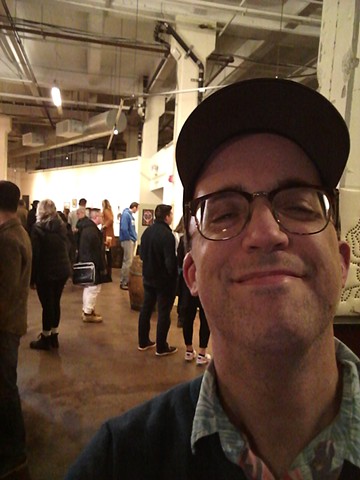 Artist Christopher Stanton at The Five Elements opening
