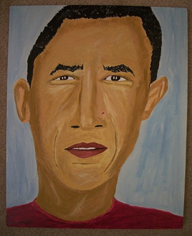 Painting of President Barack Obama by Christopher Stanton