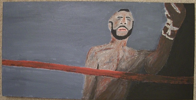 Acrylic painting of Clubber Lang (Mr. T) from the film Rocky III by Christopher Stanton