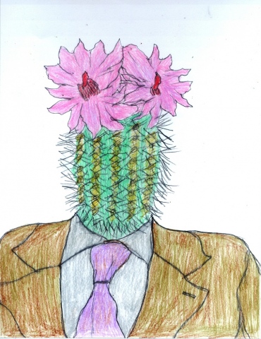 Drawing of a Cactusman by Christopher Stanton