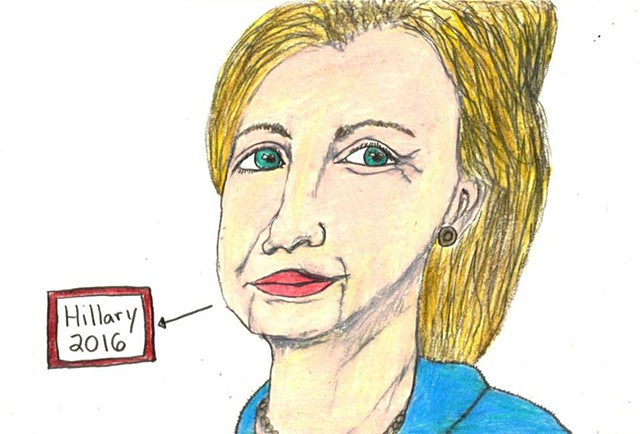 Drawing of Hillary Rodham Clinton by Christopher Stanton
