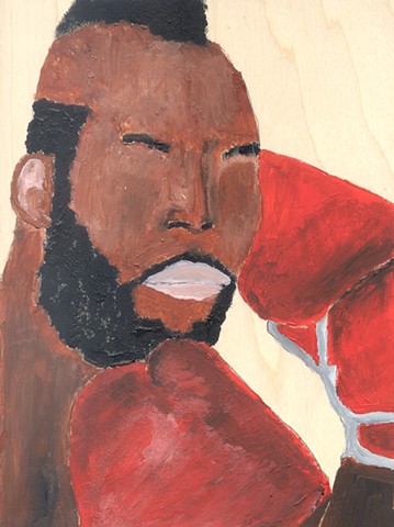 Acrylic painting of Clubber Lang (Mr. T) by Christopher Stanton