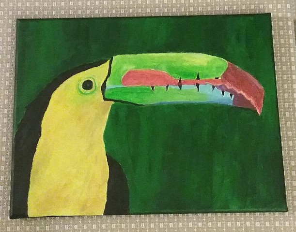 Painting of a toucan by Christopher Stanton