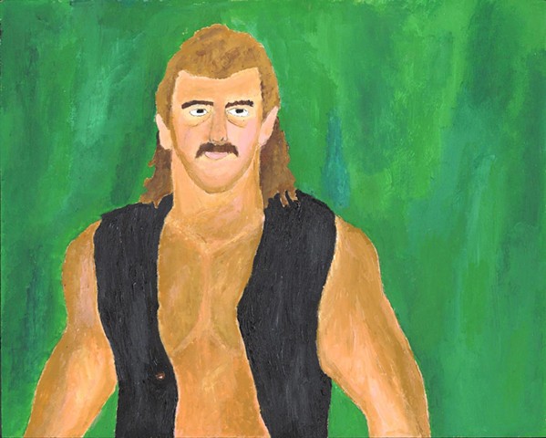 Acrylic painting of former pro wrestler Magnum T.A. (AKA Terry Wayne Allen) by Christopher Stanton