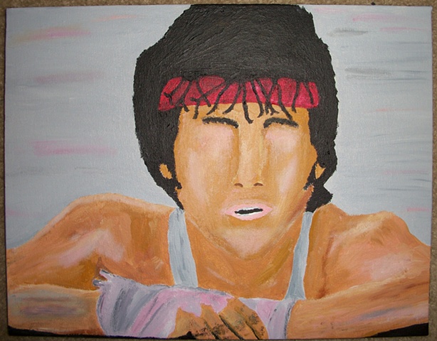 Painting of Rocky Balboa (Sylvester Stallone) from the film Rocky by Christopher Stanton