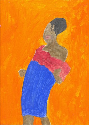 Acrylic painting of a jazz singer by Christopher Stanton