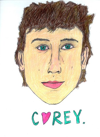 Drawing of actor Corey Haim by Christopher Stanton