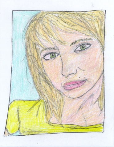 Drawing of Amanda Egge by Christopher Stanton