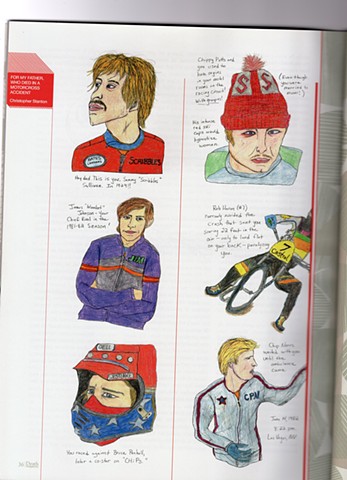 Drawings of Motocross Racers by Christopher Stanton