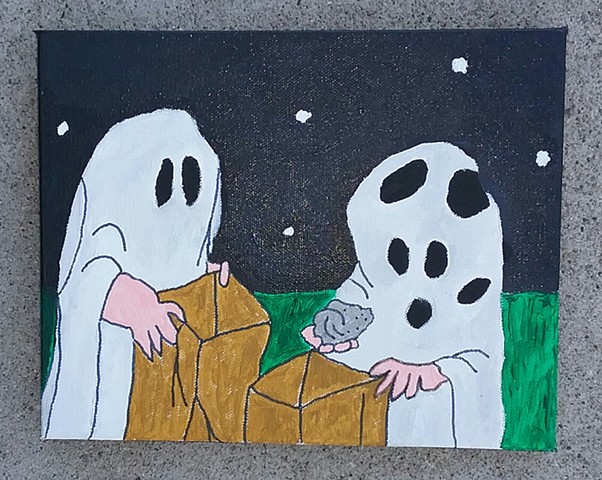 Acrylic painting from It's the Great Pumpkin Charlie Brown by Christopher Stanton