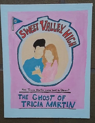 Acrylic painting of a Sweet Valley High book cover by Christopher Stanton