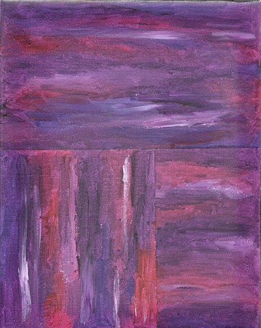 Purple abstract acrylic painting by Christopher Stanton 