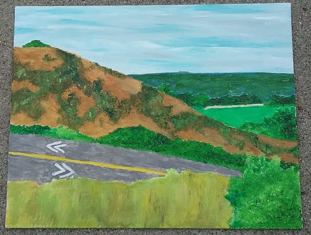 Acrylic painting of Culver City Park by Christopher Stanton