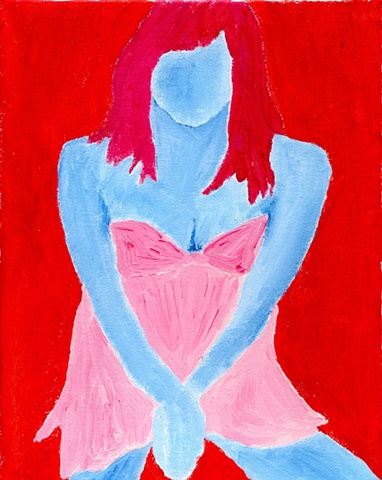Acrylic painting of a woman by Christopher Stanton