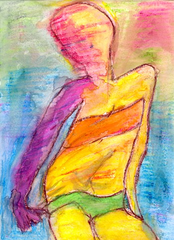 Abstract drawing of a woman by Christopher Stanton