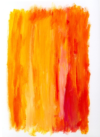 Orange and yellow abstract painting by Christopher Stanton