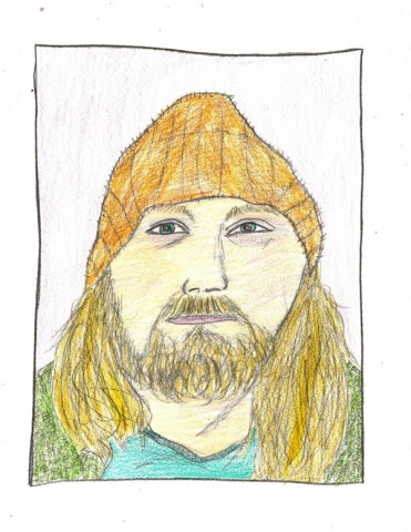 Drawing of the late artist Joe Heaps Nelson by Christopher Stanton