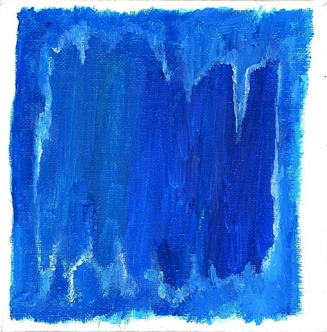 Blue abstract painting by Christopher Stanton