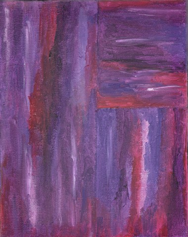 Purple abstract acrylic painting by Christopher Stanton