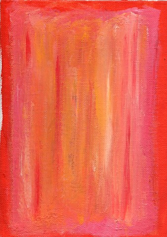 Red and pink abstract acrylic painting by Christopher Stanton
