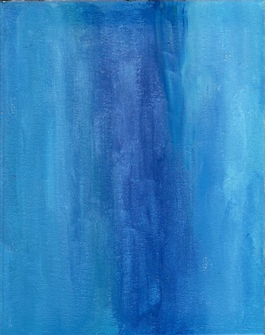 Blue abstract acrylic painting by Christopher Stanton 