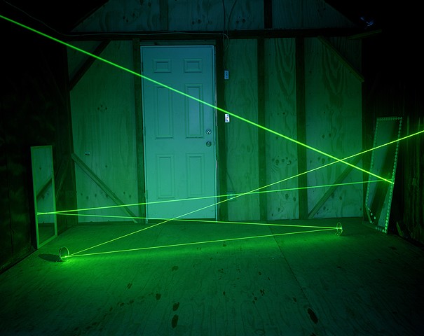 A Laser Beam in a Cabin