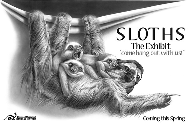 Sloths! The Exhibit - Cleveland Museum of Natural History Mock Poster Design/Illustration
