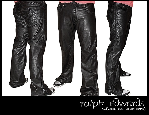 Boot Cut rockstar style leather pants