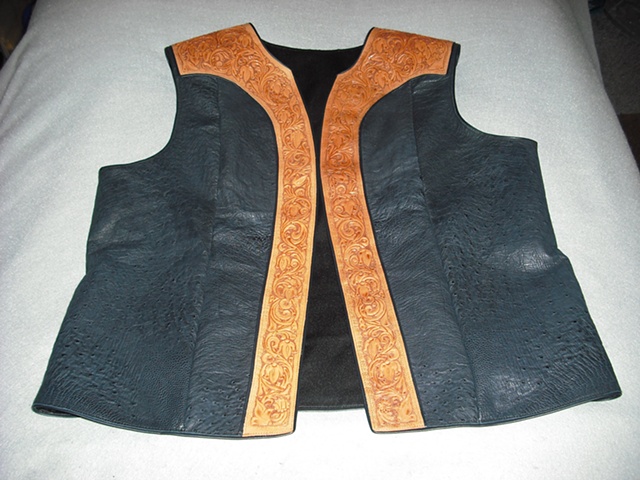 Custom Ostrich Leather Vest
