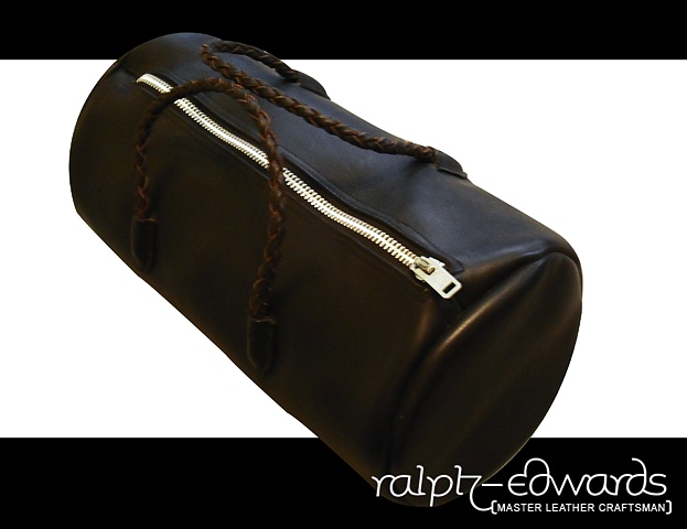 Black Tote Bag - 5/6 oz. Latigo with 4 strand braided handles
