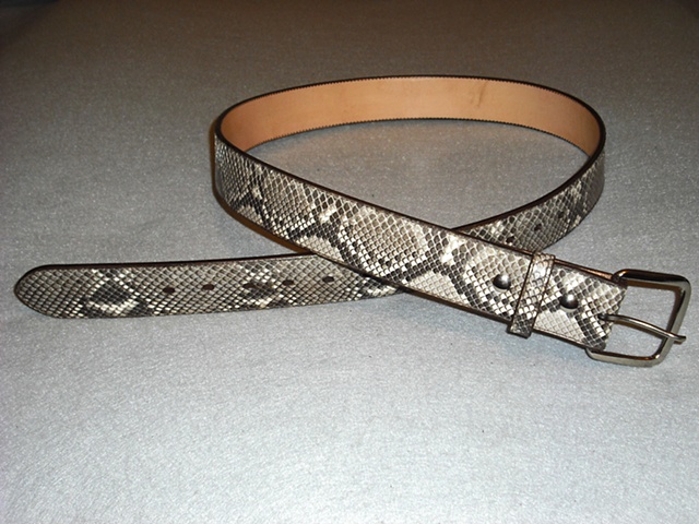 Python Snake Belt - 1-3/4 inch width to fill up the pant keepers