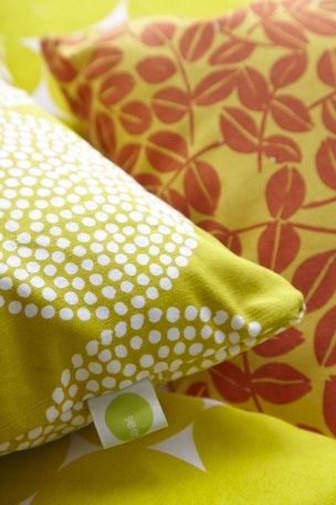 tossed leaves orange/yellow pillows