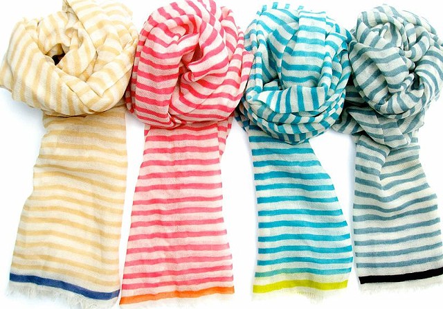 karma stripe scarves