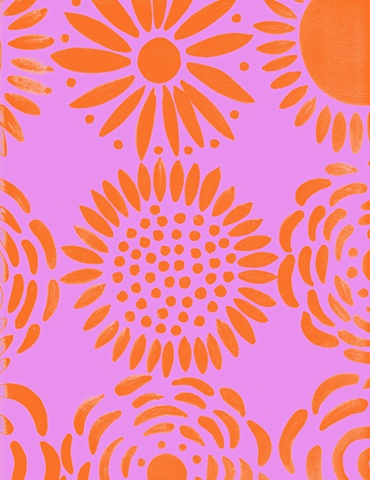pink and orange flowers