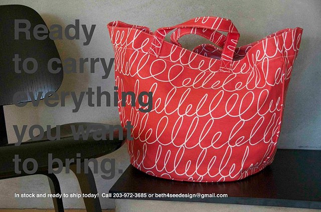 notes red circle tote