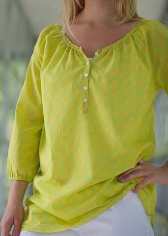 dabs yellow/green claire caftan