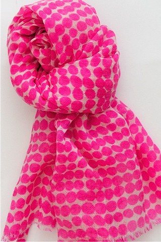 drops pink wool scarf