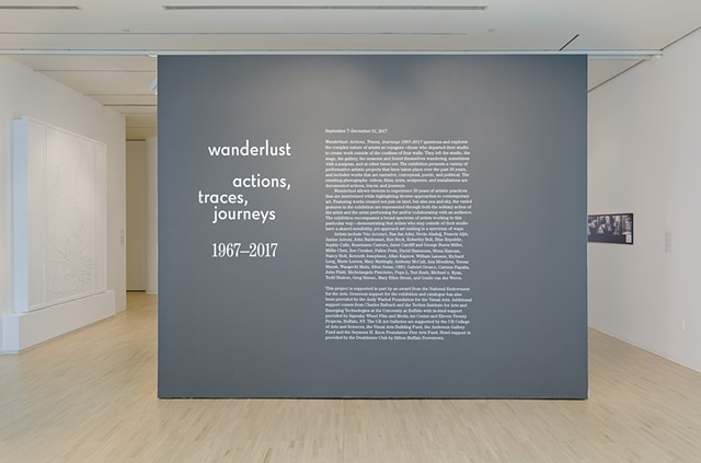 "Wanderlust: actions, traces, journeys 1967-2017" at the University at Buffalo Galleries