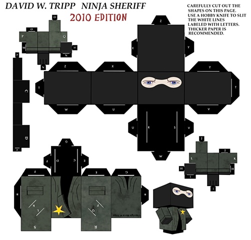 Selfportrait Ninja Sheriff Papercraft Kit