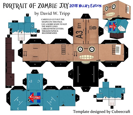 Zombie Head in a box Jay 2016 Hillary edition