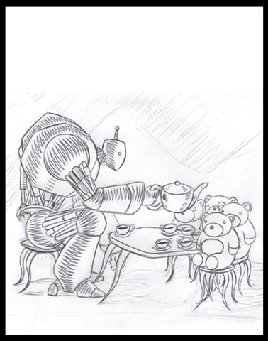3rd update "The Tea Party 2.0" sketch for Print