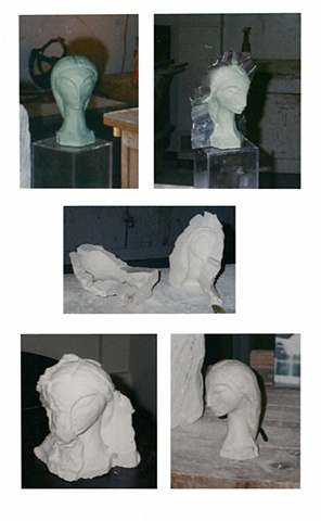 Maquette for stone sculpture 
(Different Stages)