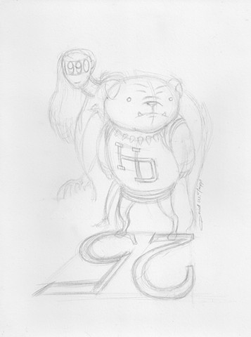Sketch for Hall-Dale class of 1990 reunion logo