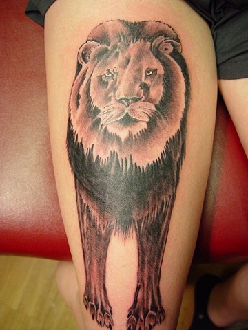 Lion, her first tattoo